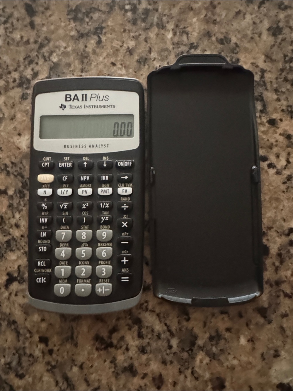 Texas Instruments BA II Plus Financial Calculator - Black, Gray